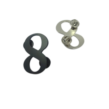 Clothing Hardware Custom Numbers Metal Label Pin Badge